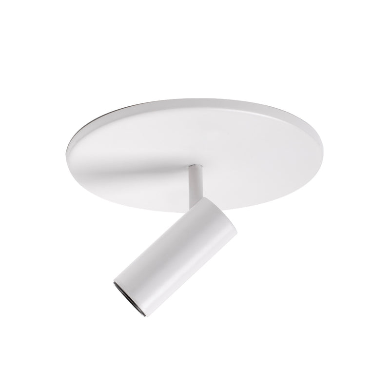 Kuzco Downey 6in LED Semi-Flush Mount | Minimalist White Aluminum and Clear Acrylic TIR Lens | Hallway & Bedroom | Model SF15001-WH