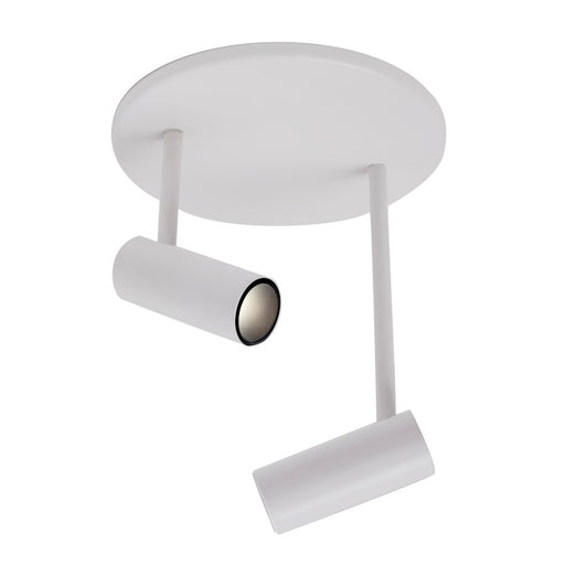 Kuzco Downey 4in 1-Light Semi-Flush | Modern White and Clear Acrylic TIR Lens | Bedroom & Hallway | 5.75 x 4.38 in | Model SF15002-WH
