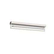 Kuzco Mondrian 29in LED Semi-Flush Mount | Modern Brushed Nickel and Frost Acrylic | Living Room & Bedroom | 29.62 x 3.25 x 5.12 in | Model SF16230-BN