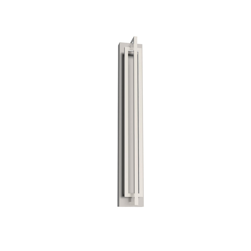 Kuzco Mondrian 29in LED Semi-Flush Mount | Modern Brushed Nickel and Frost Acrylic | Living Room & Bedroom | 29.62 x 3.25 x 5.12 in | Model SF16230-BN