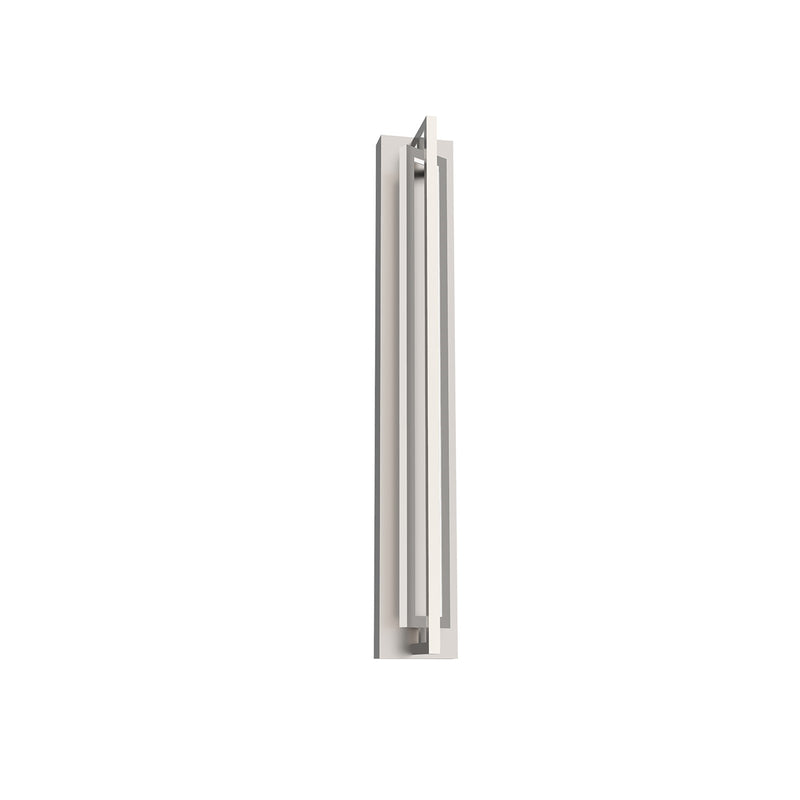 Kuzco Mondrian 29in LED Semi-Flush Mount | Modern Brushed Nickel and Frost Acrylic | Living Room & Bedroom | 29.62 x 3.25 x 5.12 in | Model SF16230-BN