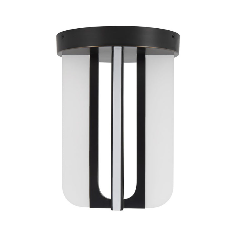 Kuzco Anders 8" Black Dimmable LED Semi-Flush Mount, Urban Bronze