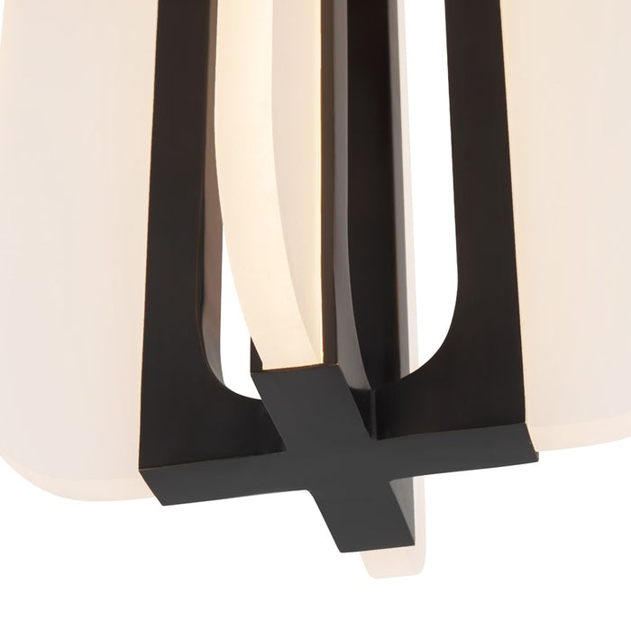 Kuzco Anders 8" Black Dimmable LED Semi-Flush Mount, Urban Bronze