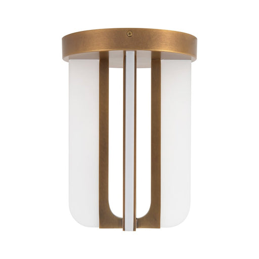 Kuzco Anders 8" Brass Dimmable LED Semi-Flush Mount, Vintage Brass