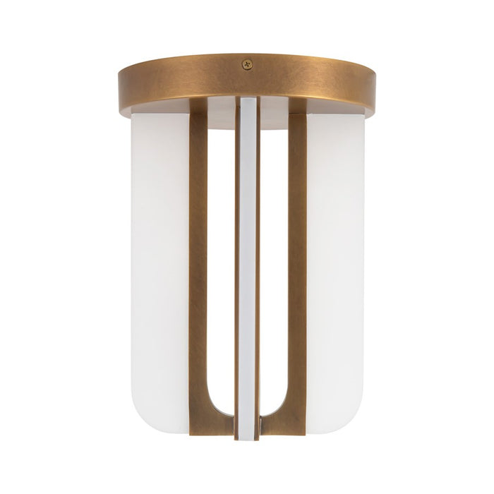 Kuzco Anders 8" Brass Dimmable LED Semi-Flush Mount, Vintage Brass