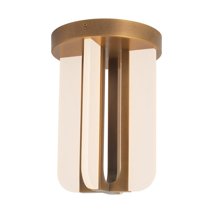 Kuzco Anders 8" Brass Dimmable LED Semi-Flush Mount, Vintage Brass