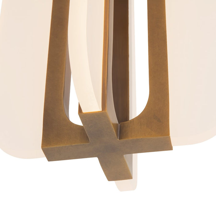 Kuzco Anders 8" Brass Dimmable LED Semi-Flush Mount, Vintage Brass