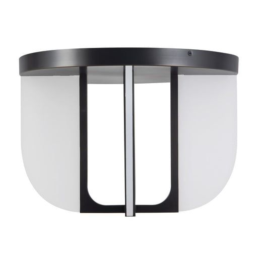 Kuzco Anders 17" Black Dimmable LED Semi-Flush Mount, Urban Bronze