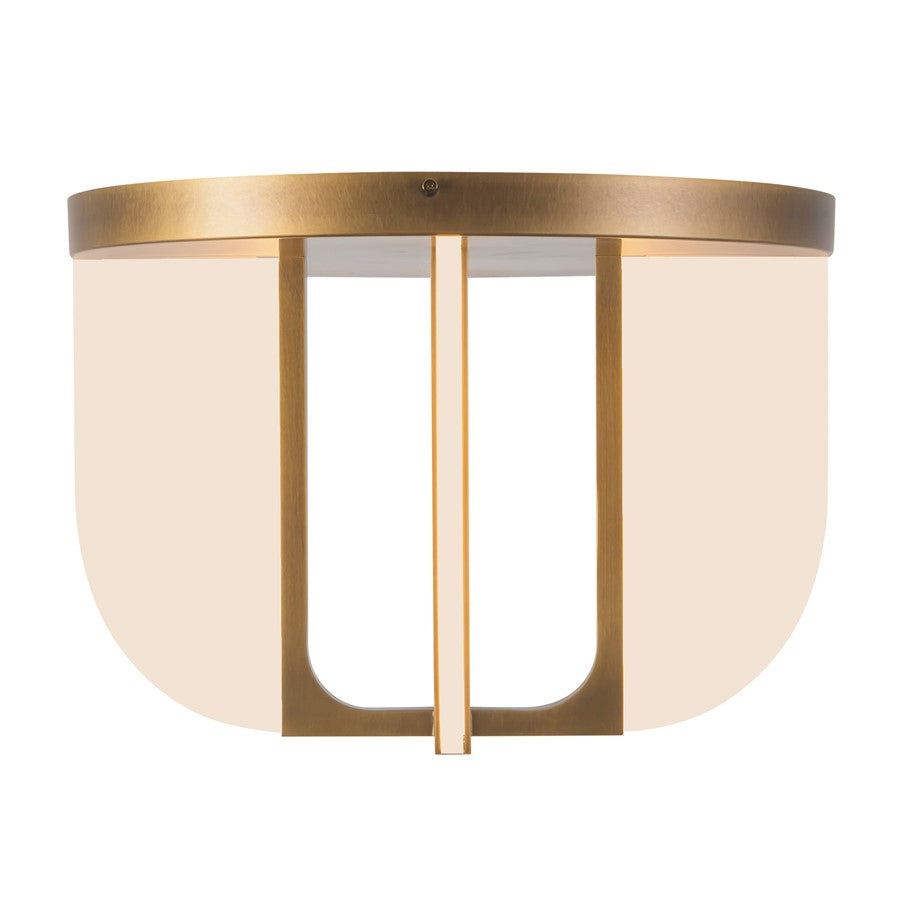 Kuzco Anders 17" Brass Dim LED Semi-Flush Mount, Vintage Brass - SF336816VB