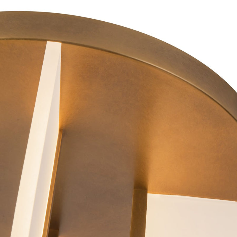 Kuzco Anders 17" Brass Dimmable LED Semi-Flush Mount, Vintage Brass