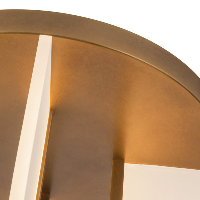 Kuzco Anders 17" Brass Dimmable LED Semi-Flush Mount, Vintage Brass