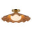 Kuzco Furrow 16" Red Semi-Flush Mount, Peach
