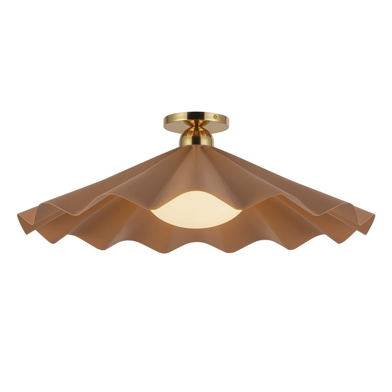 Kuzco Furrow 25" Red Semi-Flush Mount, Peach - SF354125PEC