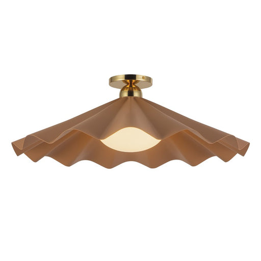 Kuzco Furrow 25" Red Semi-Flush Mount, Peach - SF354125PEC