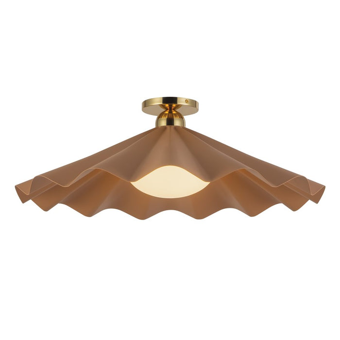 Kuzco Furrow 25" Red Semi-Flush Mount, Peach - SF354125PEC