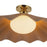Kuzco Furrow 25" Red Semi-Flush Mount, Peach