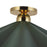 Kuzco Furrow 25" Green Semi-Flush Mount, Pine Green