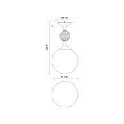 Kuzco Celia 1-Light Semi-Flush Mount | Matte Black Steel and Opal Matte/Clear Ribbed Glass | Bedroom & Hallway Ceiling Light | Model SF415308MBOP