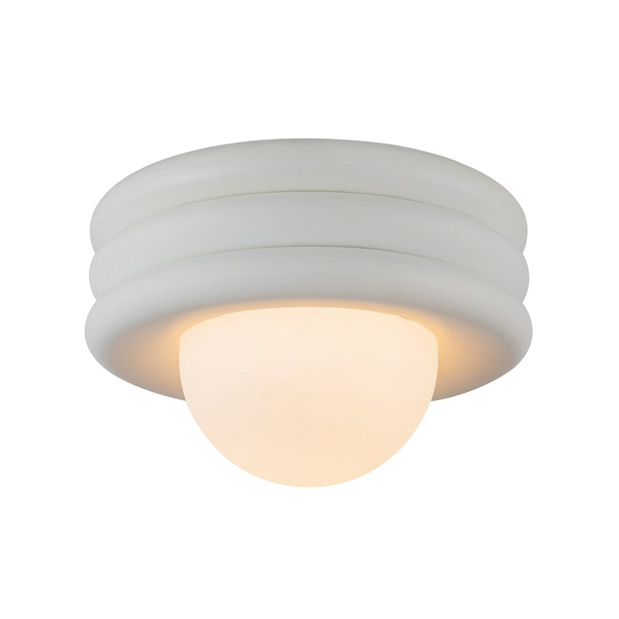 Kuzco Harvey 12" Socket Semi-Flush Mount, Antique White - SF426012AW