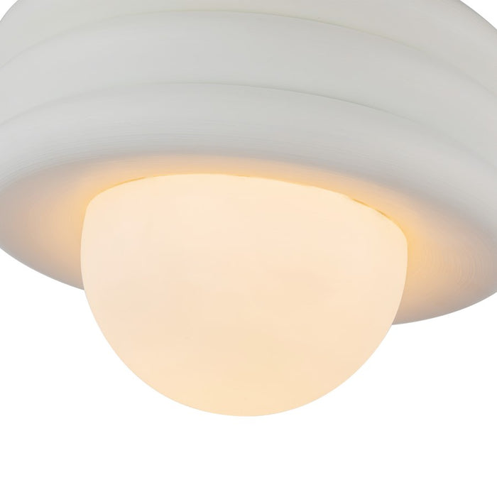 Kuzco Harvey 12" Socket Semi-Flush Mount, Antique White