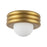 Kuzco Harvey 12" Socket Semi-Flush Mount, Brushed Gold