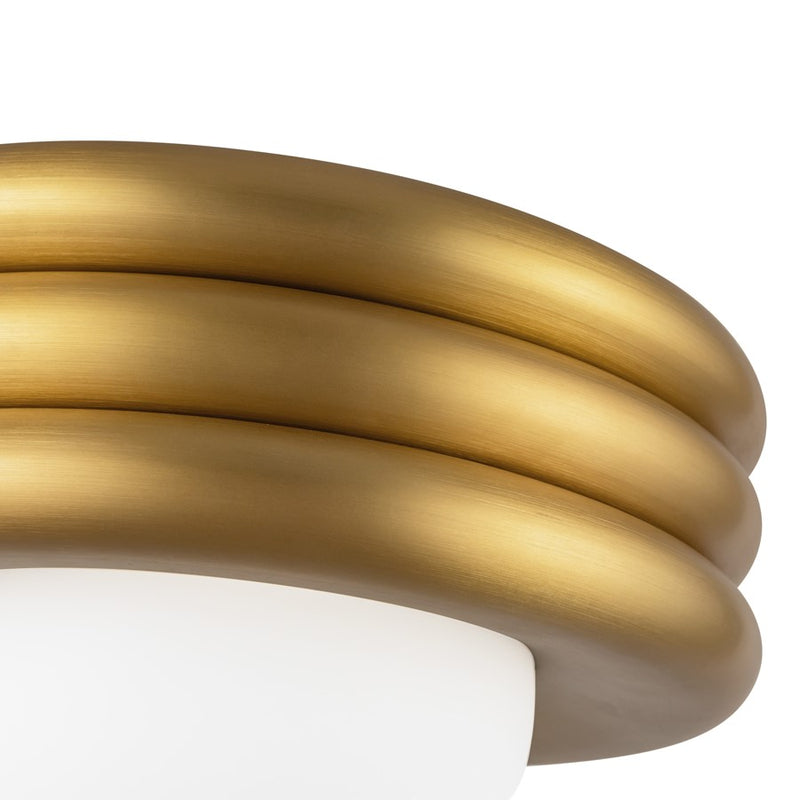 Kuzco Harvey 12" Socket Semi-Flush Mount, Brushed Gold