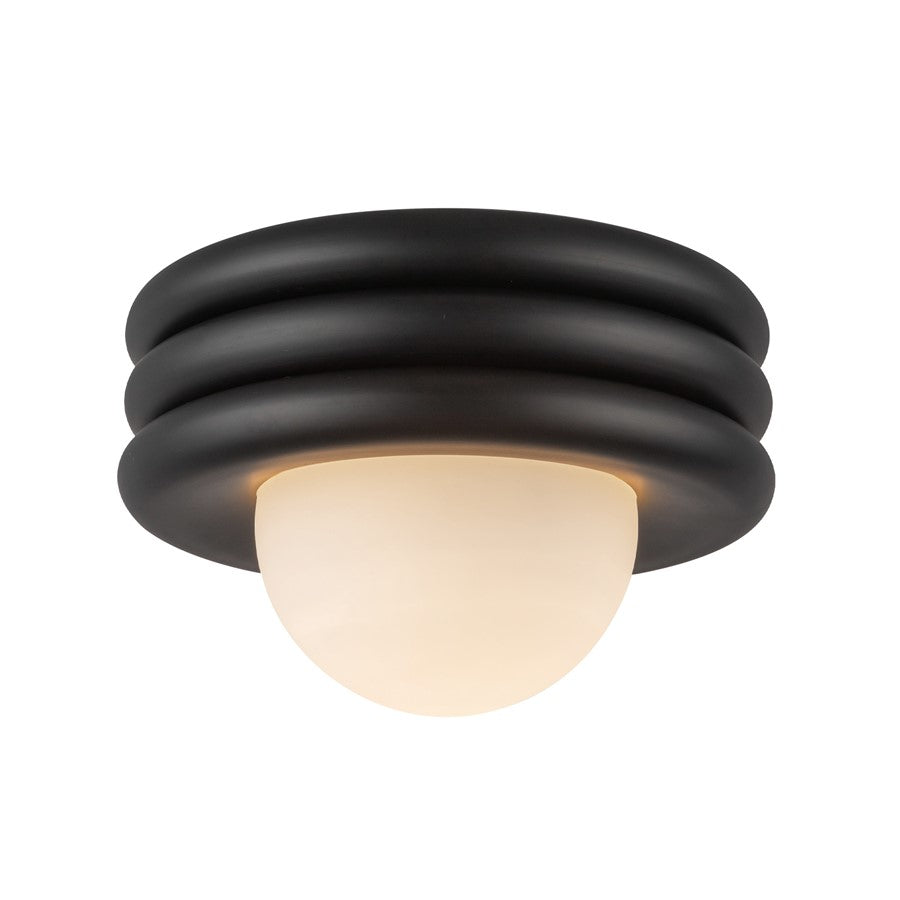 Kuzco Harvey 12" Socket Semi-Flush Mount, Matte Black - SF426012MB