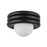 Kuzco Harvey 12" Socket Semi-Flush Mount, Matte Black