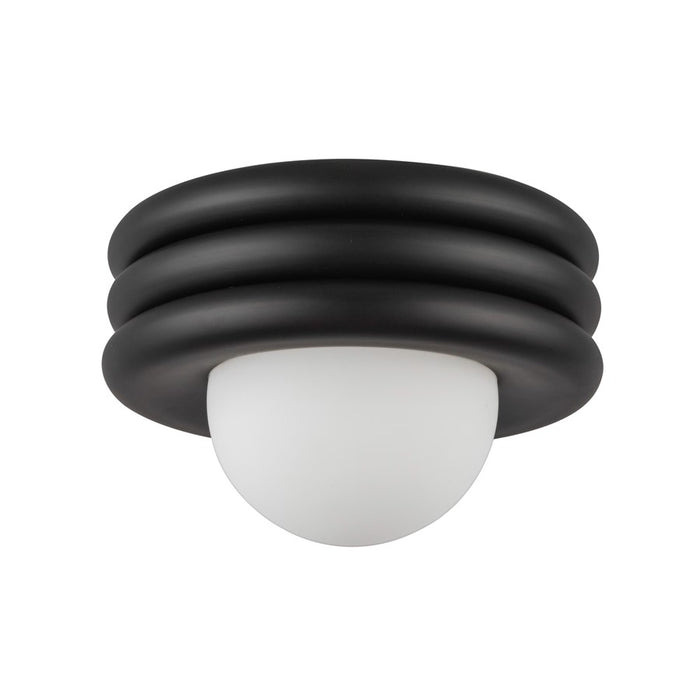Kuzco Harvey 12" Socket Semi-Flush Mount, Matte Black