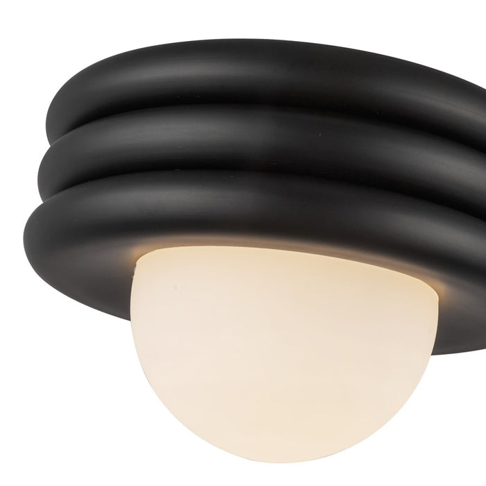 Kuzco Harvey 12" Socket Semi-Flush Mount, Matte Black