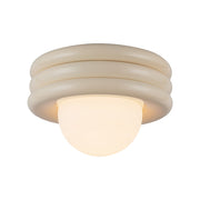 Kuzco Harvey 12" Socket Semi-Flush Mount, Pearl White - SF426012PW