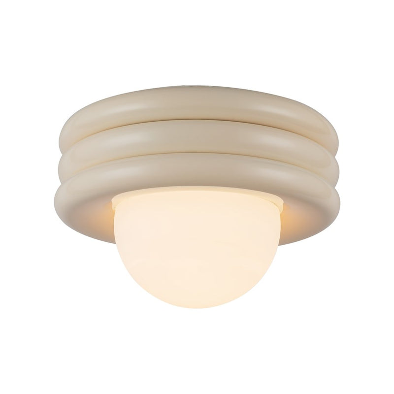 Kuzco Harvey 12" Socket Semi-Flush Mount, Pearl White - SF426012PW