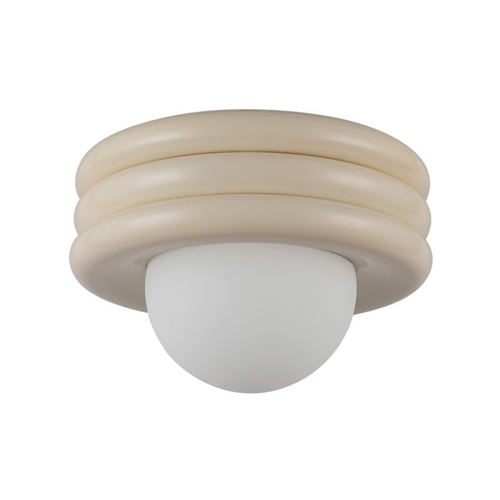 Kuzco Harvey 12" Socket Semi-Flush Mount, Pearl White