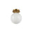 Kuzco Otis 8" Socket Semi-Flush Mount, Gold/Glossy Opal Glass