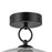 Kuzco Leota 8" LED Semi-Flush Mount, Black/Clear Glass