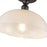 Kuzco Paisley 12" Socket Semi-Flush Mount, Black/Glossy Opal