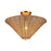 Kuzco Bridgette 16" Socket Semi-Flush Mount, Gold/Rattan/Rattan