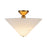 Kuzco Bridgette 16" Socket Semi-Flush Mount, Gold/White Linen - SF497016BGWL