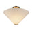 Kuzco Bridgette 16" Socket Semi-Flush Mount, Gold/White Linen