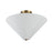 Kuzco Bridgette 16" Socket Semi-Flush Mount, Gold/White Linen