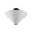 Kuzco Bridgette 16" Socket Semi-Flush Mount, Black/White Linen
