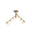 Kuzco Juniper 2 Head LED Semi-Flush Mount, Gold/Opal Glass