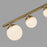 Kuzco Juniper 2 Head LED Semi-Flush Mount, Gold/Opal Glass