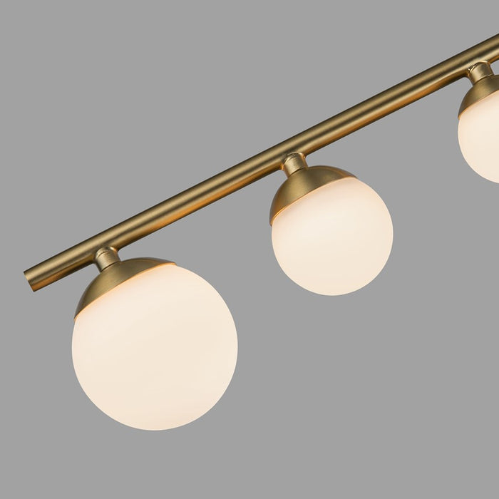 Kuzco Juniper 2 Head LED Semi-Flush Mount, Gold/Opal Glass