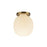 Kuzco Cherise 7" Socket Semi-Flush Mount, Gold/Glossy Opal Glass