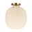 Kuzco Cherise 12" Socket Semi-Flush Mount, Gold/Glossy Opal Glass - SF579112BGGR