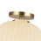 Kuzco Cherise 12" Socket Semi-Flush Mount, Gold/Glossy Opal Glass