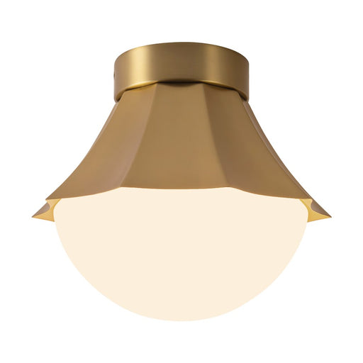 Kuzco Shelton 12" Gold Semi-Flush Mount, Brushed Gold