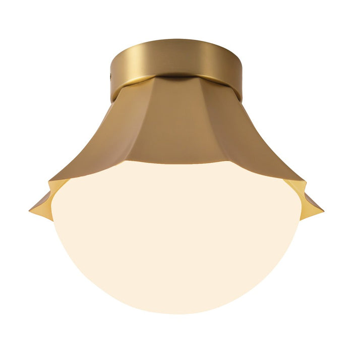 Kuzco Shelton 12" Gold Semi-Flush Mount, Brushed Gold