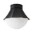 Kuzco Shelton 12" Black Semi-Flush Mount, Matte Black